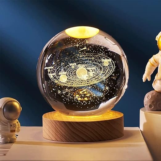 3D Galaxy Crystal Ball Night Light