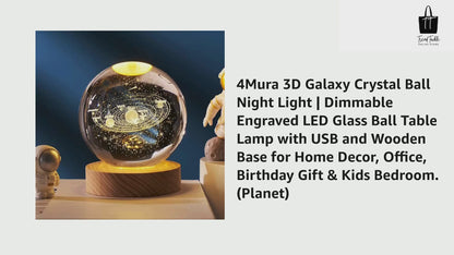 3D Galaxy Crystal Ball Night Light